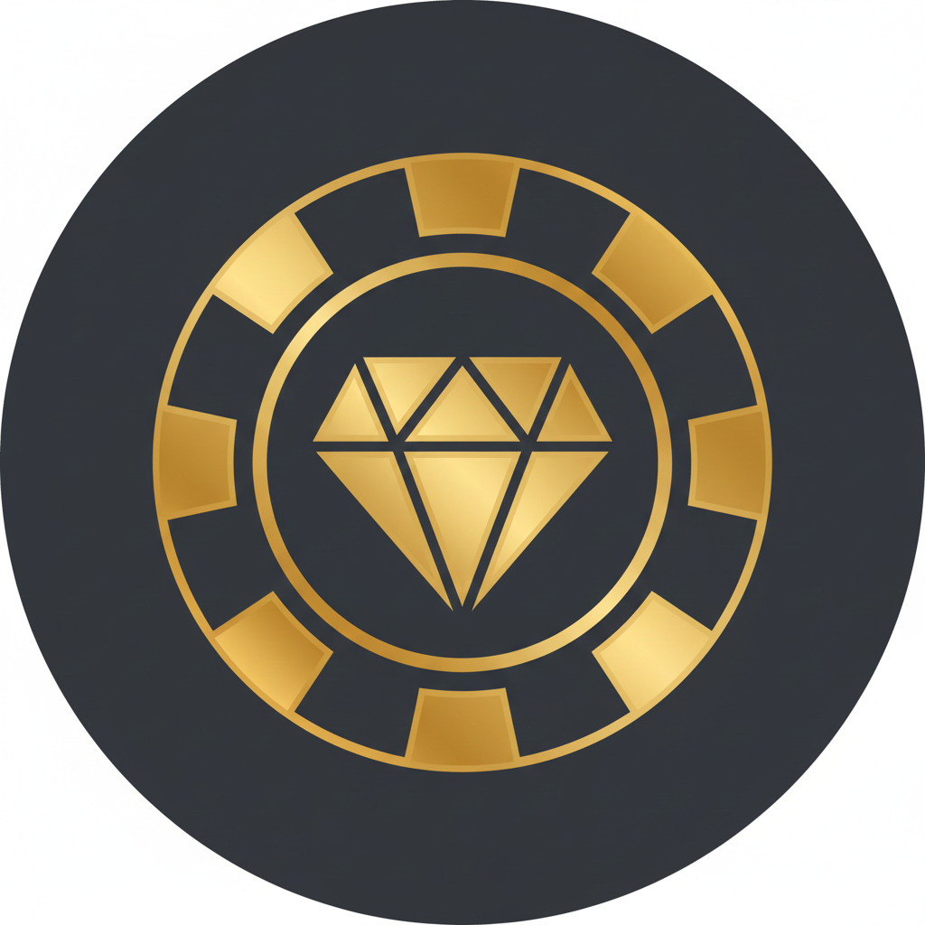 Gold chip with diamond center — casino domain expertise